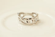 925 silver Bold Chain Ring