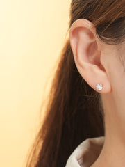 14K Gold Moissanite Sqaure Cartilage Earring 20G18G16G
