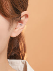 14K Gold Star Light Cubic  Cartilage Earring 18G16G