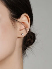 14K Gold Moissanite 6 pronged Cartilage Earring 20G18G16G