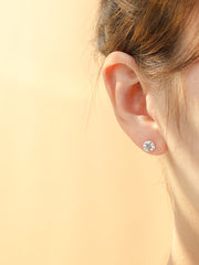 14K Gold Moissanite Crown Cartilage Earring 20G18G16G