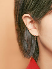 14K Gold Angel's Wing Drop Cartilage Earring 20G18G16G