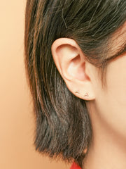 14K Gold Mini Whale Tale Cartilage Earring 20G18G16G