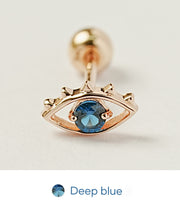 14K Gold Color Cubic Evil Eye Cartilage Earring 20G18G16G