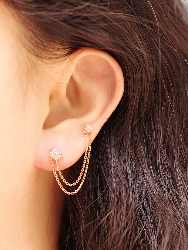 14K Gold Piercing Layered extender chain