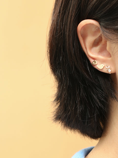 14K Gold Cutey Bird Cartilage Earring 20G18G16G
