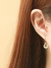 14K 18K Gold Twist Waterdrop Cartilage Hoop Earring