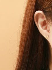 14K Gold Cartoon Bear Cartilage Earring 20G18G16G