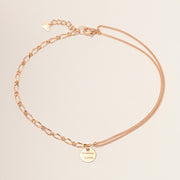 14K 18K Gold Two way Coin Chain Anklet