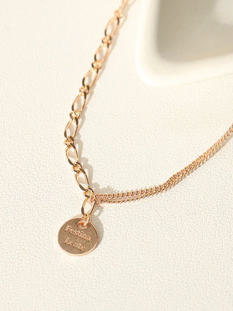 14K 18K Gold Two way Coin Chain Anklet