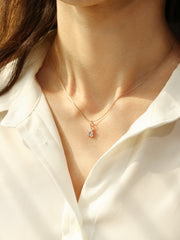 14K Gold Cluster Daily Necklace Pendant
