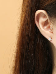 14K Gold Cluster Cubic Cartilage Earring 20G18G16G