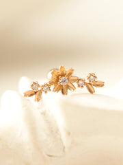 14K Gold Garland Flower Cartilage Piercing Earring 20G18G16G