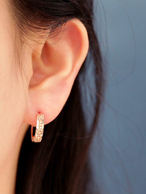 14K Gold 3Line Cartilage Hoop Earring