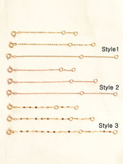 14K Necklace Bracelet Extender Chain 5mm 7mm 9mm