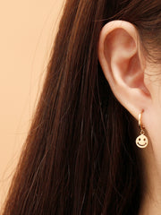 14K Gold Smile Drop Cartilage Hoop Earring