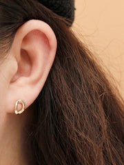 14K Gold Voluminous Chain Cartilage Earring 18G16G