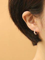 14K 18K Gold Triple Waterdrop Cubic Cartilage Hoop Earring