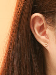14K Gold Smile face Cartilage Earring 20G18G16G