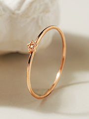 14K 18K Minimi Star Layered Ring