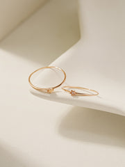 14K 18K Minimi Star Layered Ring