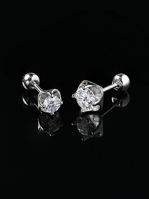 14K Gold Moissanite Tulip Cartilage Earring 20G18G16G