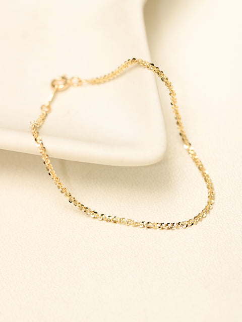 14K 18K Gold Glittering Sequins Bracelet