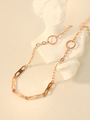 14K 18K Gold Simple Chandal Clip Chain Anklet