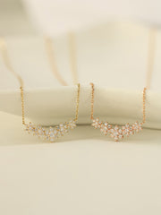 14K Gold Garland Cubic Flower Necklace