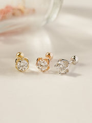 14K Gold Moissanite Tulip Cartilage Earring 20G18G16G