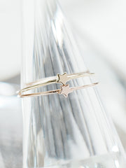 14K 18K Minimi Star Layered Ring