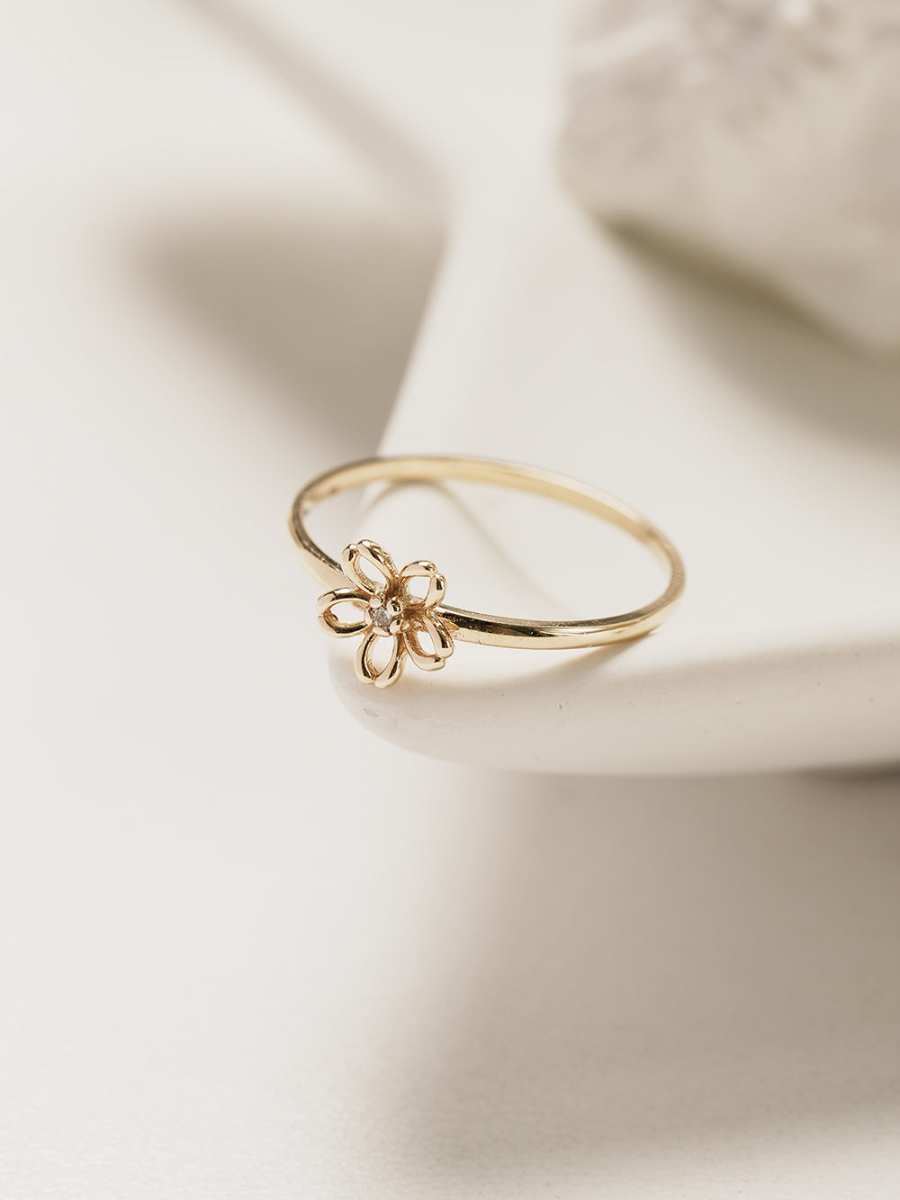 14K 18K Daisy Flower Layered Ring – MinimalBijoux