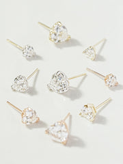 14K Gold Moissanite Glory Heart Stud Earring