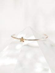 14K 18K Minimi Star Layered Ring