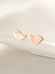 14K Gold Cutey Bird Internally Threaded Labret Piercing 18G16G