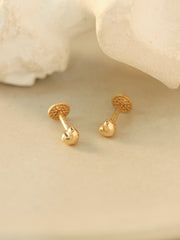 14K Gold Minimi Jellybean Labret Piercing 18g16g