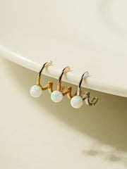 14K 18K Gold Opal Cartilage Hoop Earring