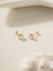 14K Gold Moissanite Tulip Cartilage Earring 20G18G16G