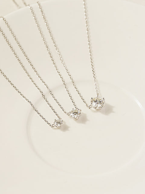 14K 18K Gold Moissanite Necklace