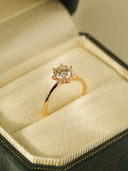 14K 18K Moissanite blossom Ring