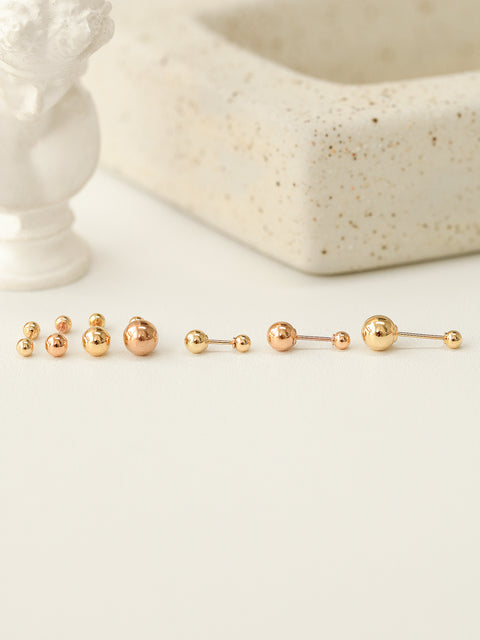 14K Gold Ball Cartilage Earring 2mm/2.5mm/3mm/4mm/5mm/6mm 20g