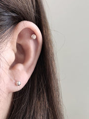 925 Silver Tiny Ball Stud Earring