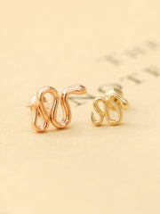 14K Gold Snake Cartilage Earring 18G16G