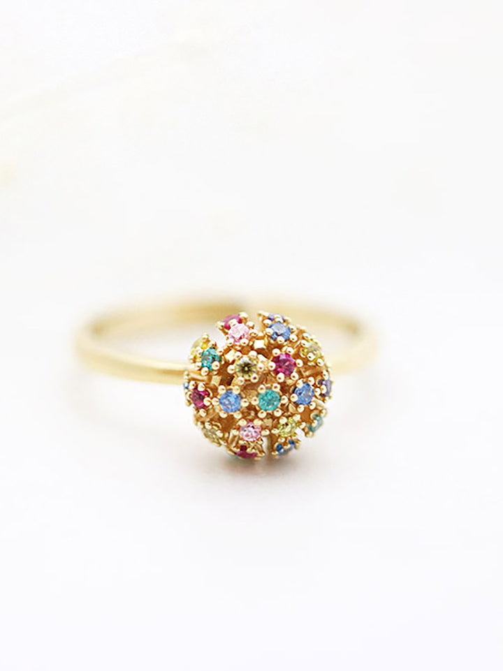 14K Gold Multiple CZ Ring