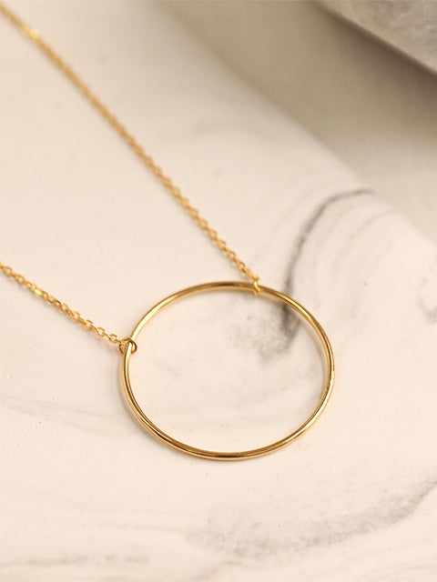 925 Silver Open Circle Necklace