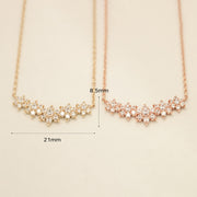 14K Gold Garland Cubic Flower Necklace