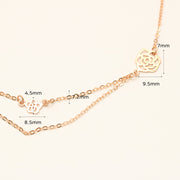 14K 18K Rose to Rose Two lines Chain Anklet