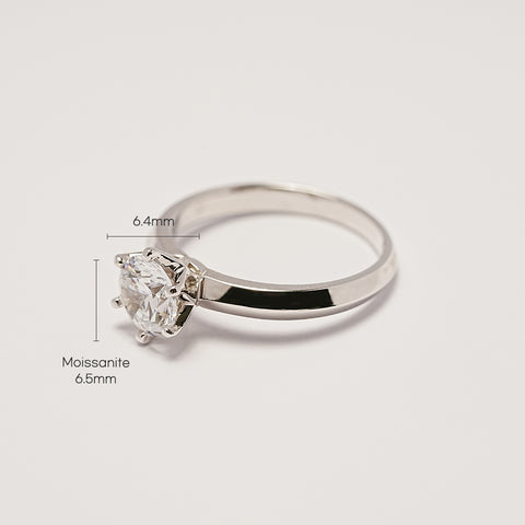 14K 18K Moissanite Crown Ring