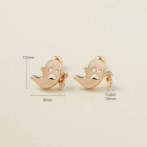 14K Gold Happy Halloween Cartilage Earrings Collection 20G18G