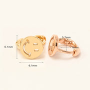 14K 18K Gold Happy Smile Face Cartilage Hoop Earring